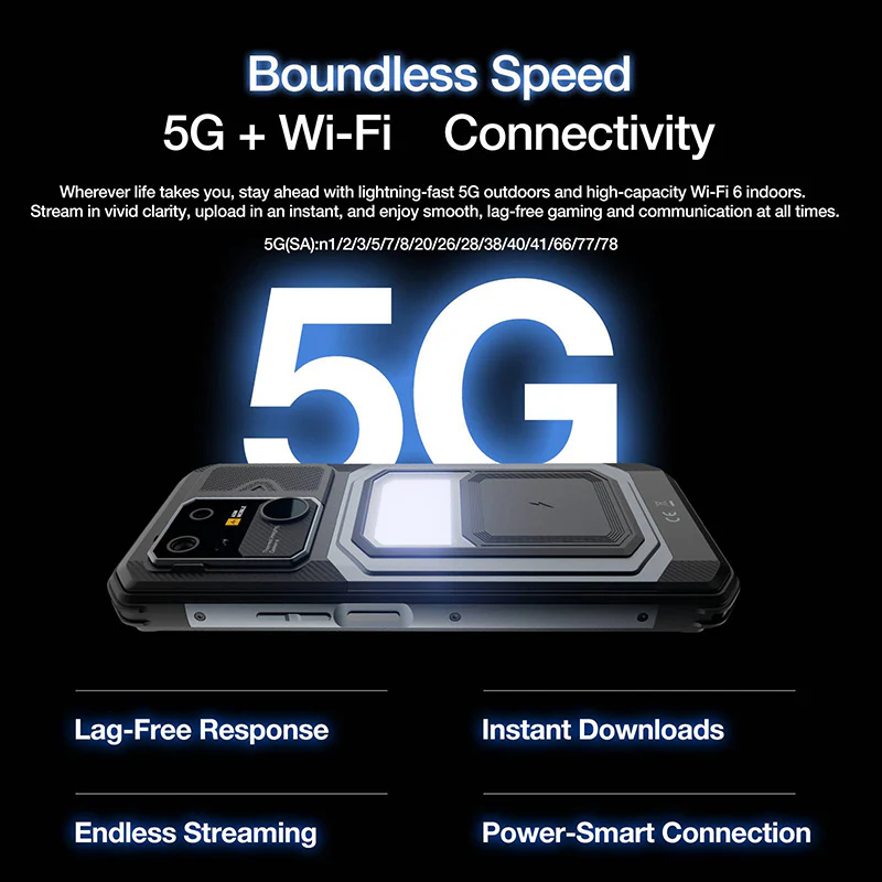AGM G3 | Rugged Smartphone | 12GB+512GB | 10000mAh Battery | 5W Speaker 116dB  | 50MP Front Camera | 120Hz Display | IP68 IP69K | Wireless Charging - Image 9