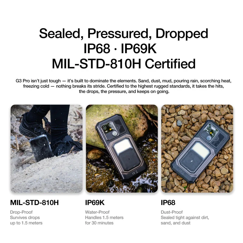 AGM G3 PRO | Thermal Imaging Rugged Smartphone | 12GB+512GB | 10000mAh Battery | 5W Speaker 116dB | 120Hz Display | MIL-STD-810H | Wireless Charging - Image 5