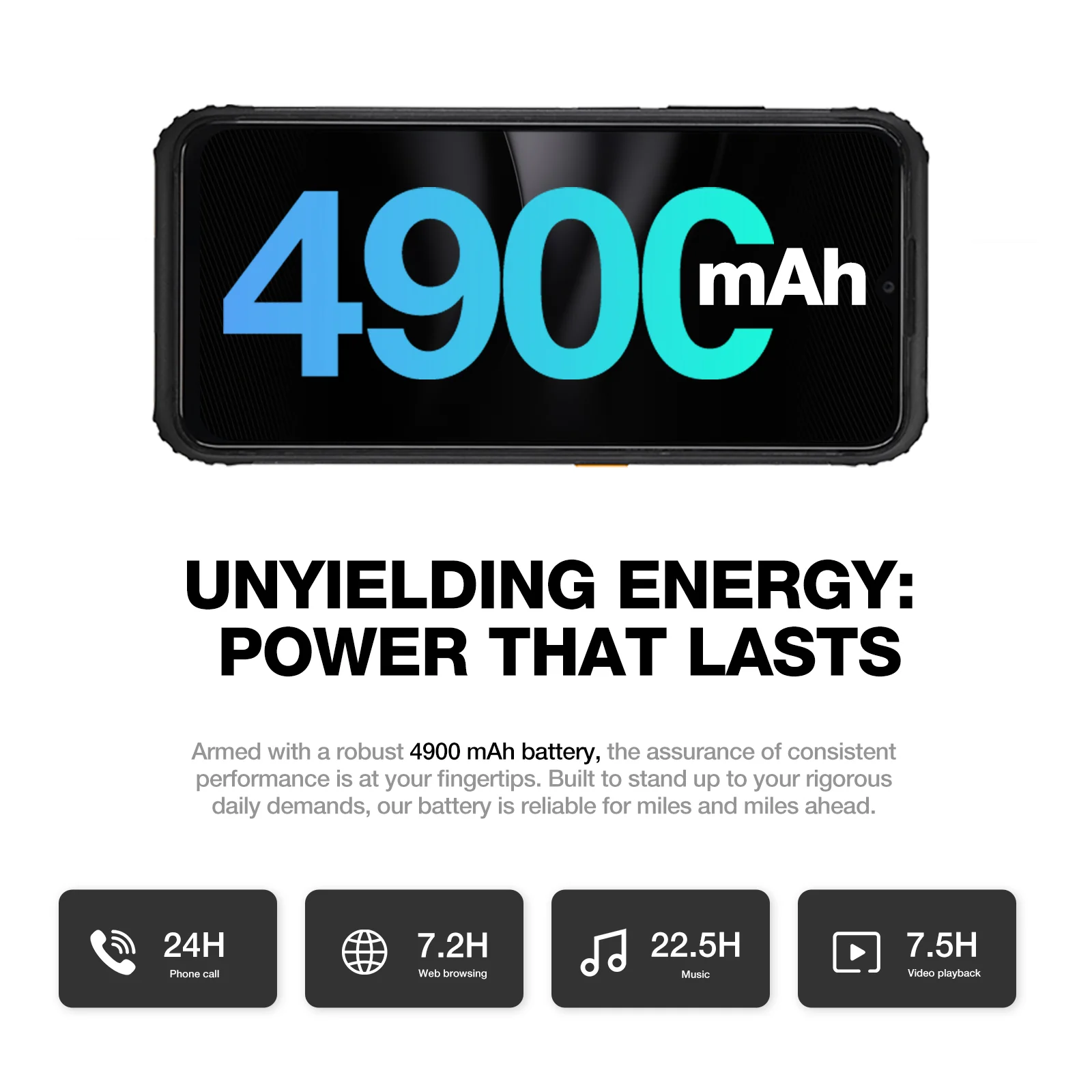 AGM H6 | Ultra-Thin | Rugged | 6.56-inch 90Hz Display | 8GB RAM + 8GB Virtual Expanded RAM + 256GB ROM | Android 13 - Image 7