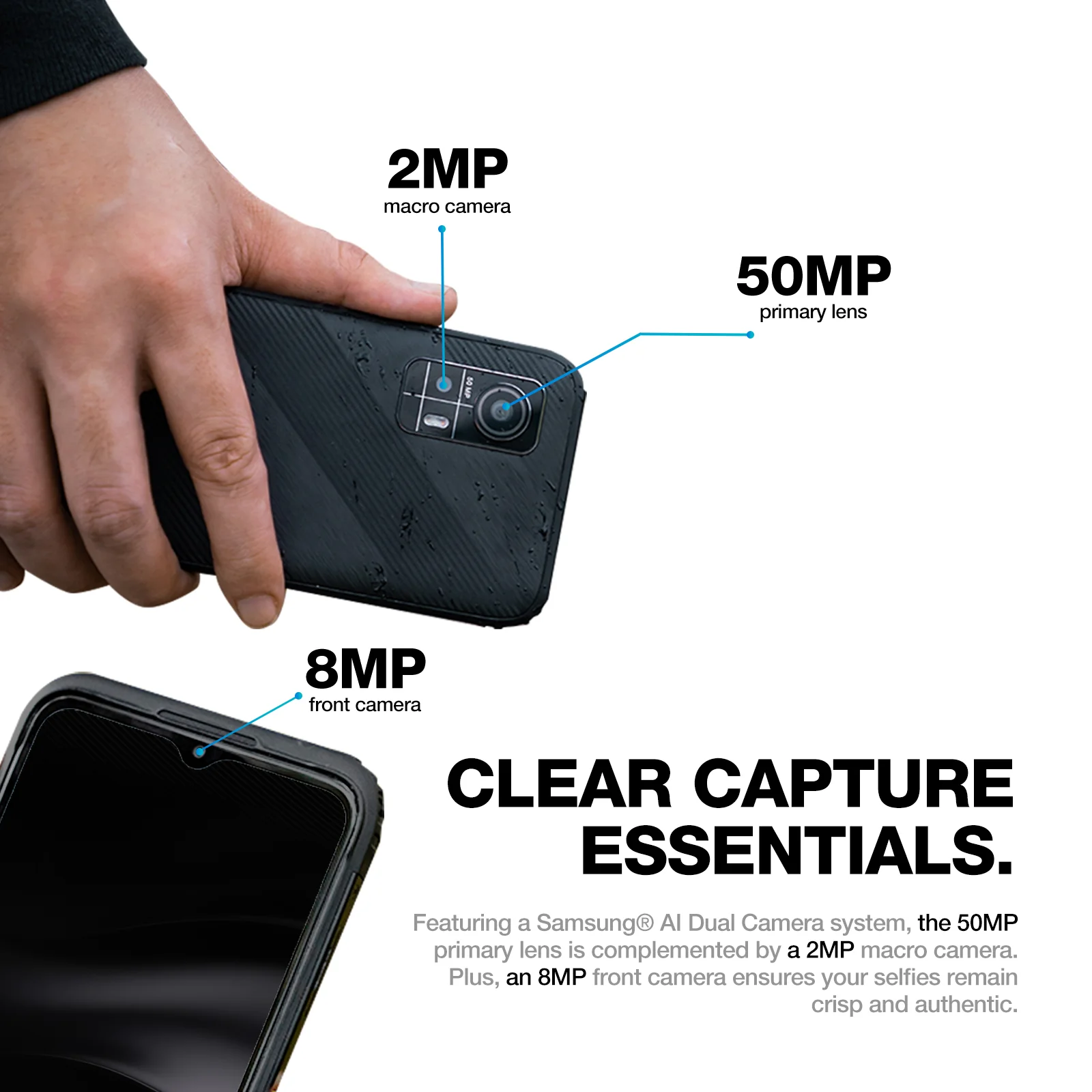 AGM H6 LITE | Ultra-Thin | Rugged | 6.56-inch 90Hz Display | 4GB RAM + 4GB Virtual Expanded RAM + 128GB ROM | Android 13 - Image 5