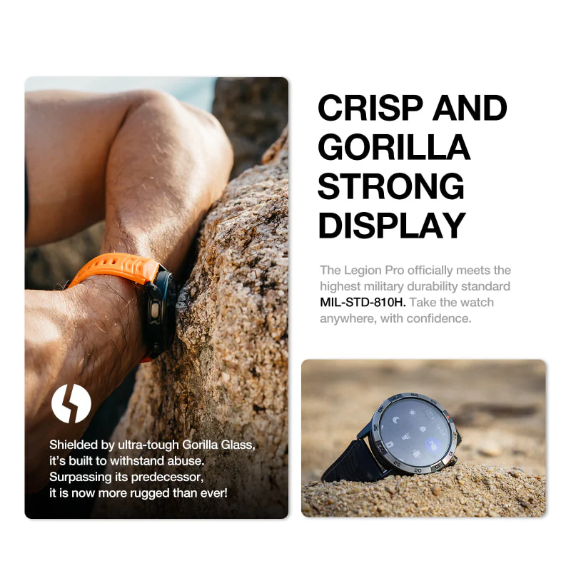 AGM Legion Pro | GPS | Offline Map | 5ATM | IP68 Waterproof | 100+ Sports Modes | Smart Watch - Image 10