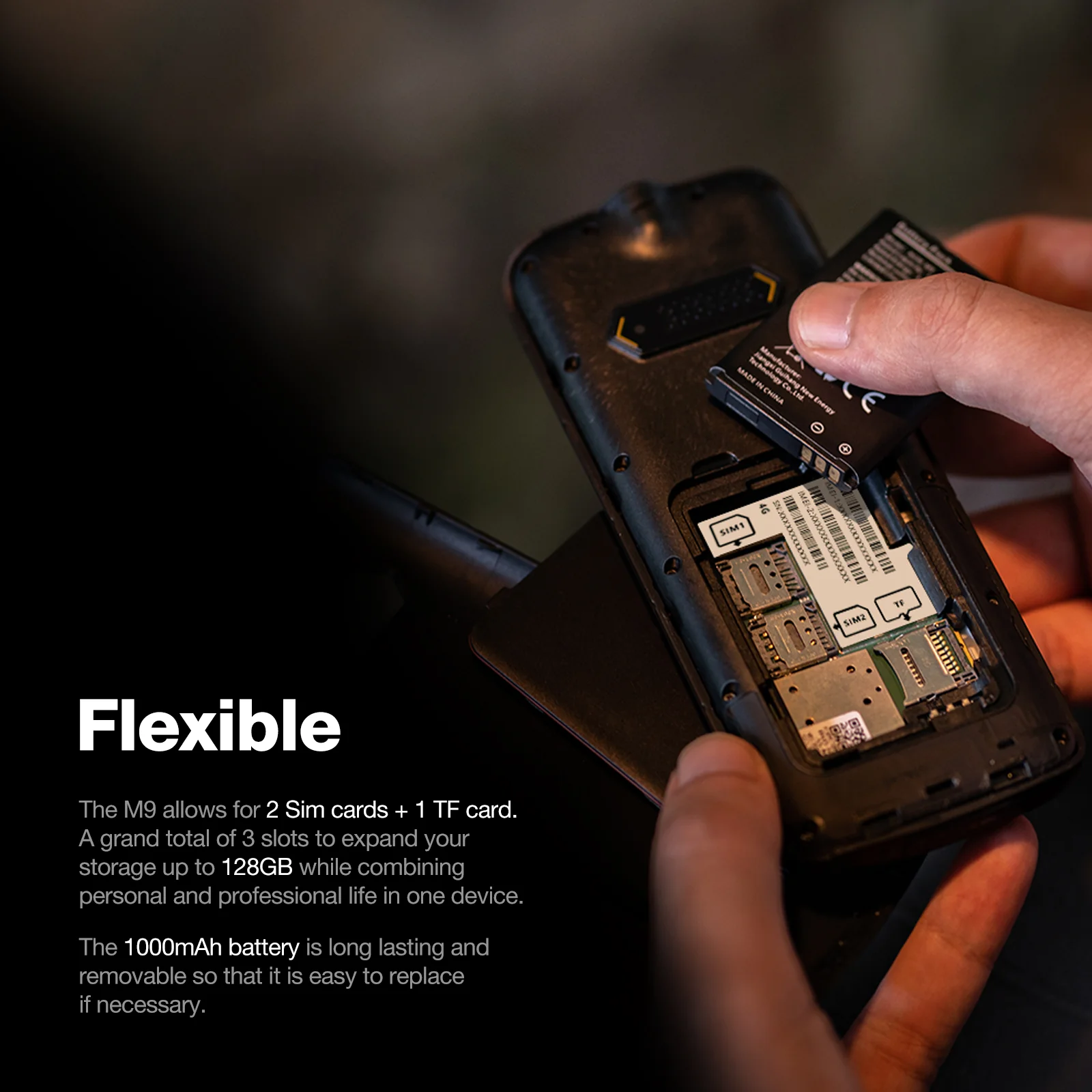 AGM M9 | Rugged | 2G |  Ergonomic | User Friendly | Fast Dial | Dual SIM - Image 3