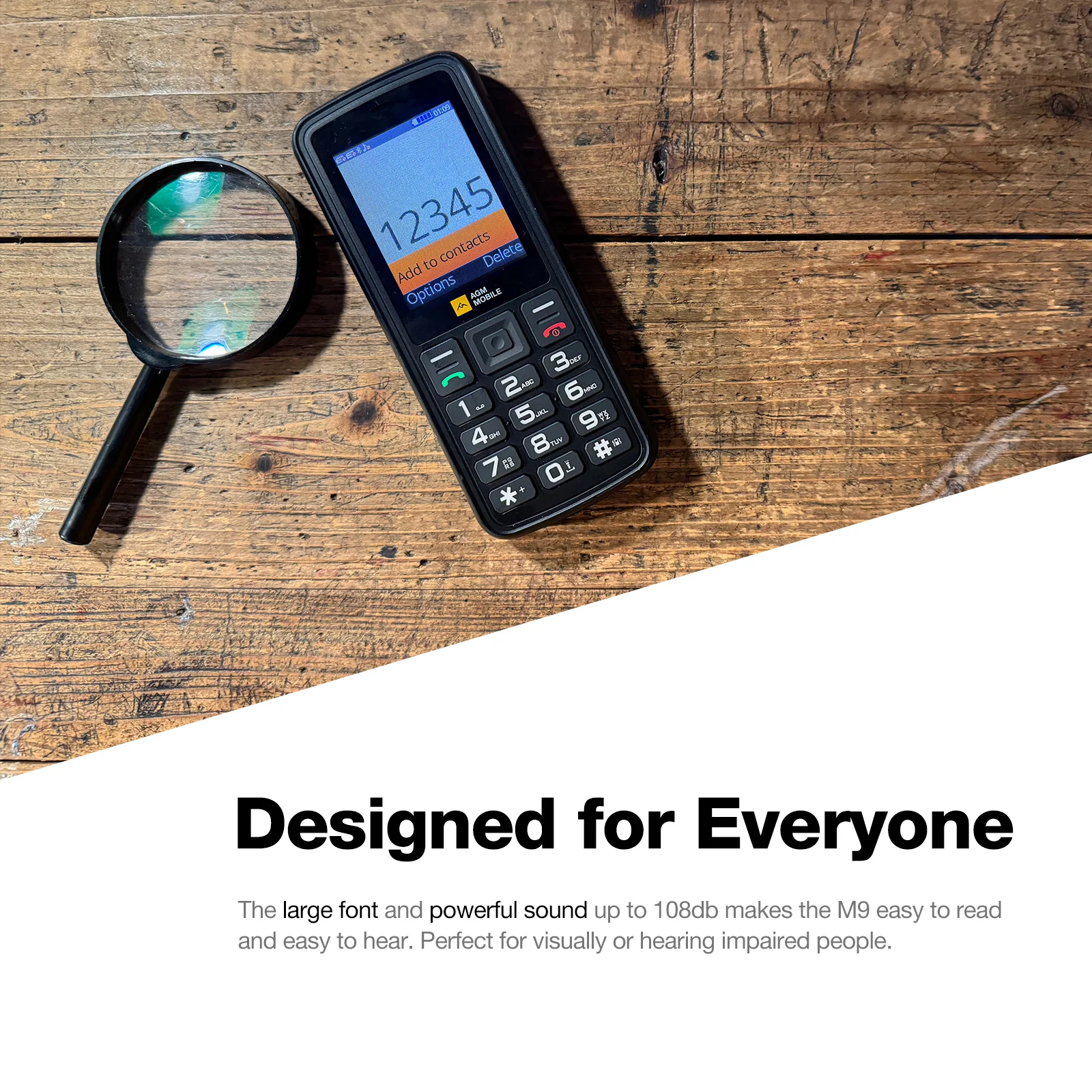 AGM M9 | Rugged | 2G |  Ergonomic | User Friendly | Fast Dial | Dual SIM - Image 5