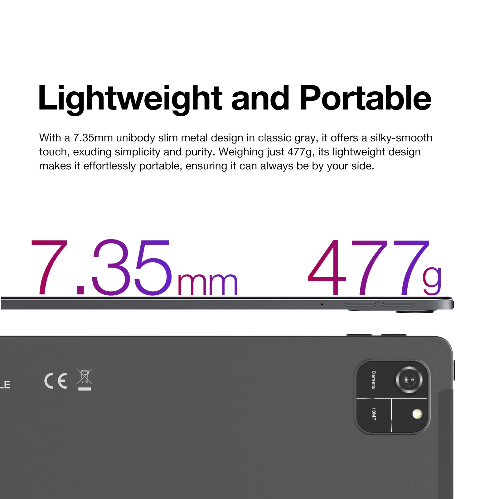 AGM PAD T1｜Featherweight｜11"FHD+｜T606 Octa-Core Processor｜4G Dual SIM｜Android 14｜7000 mAh Battery - Image 2