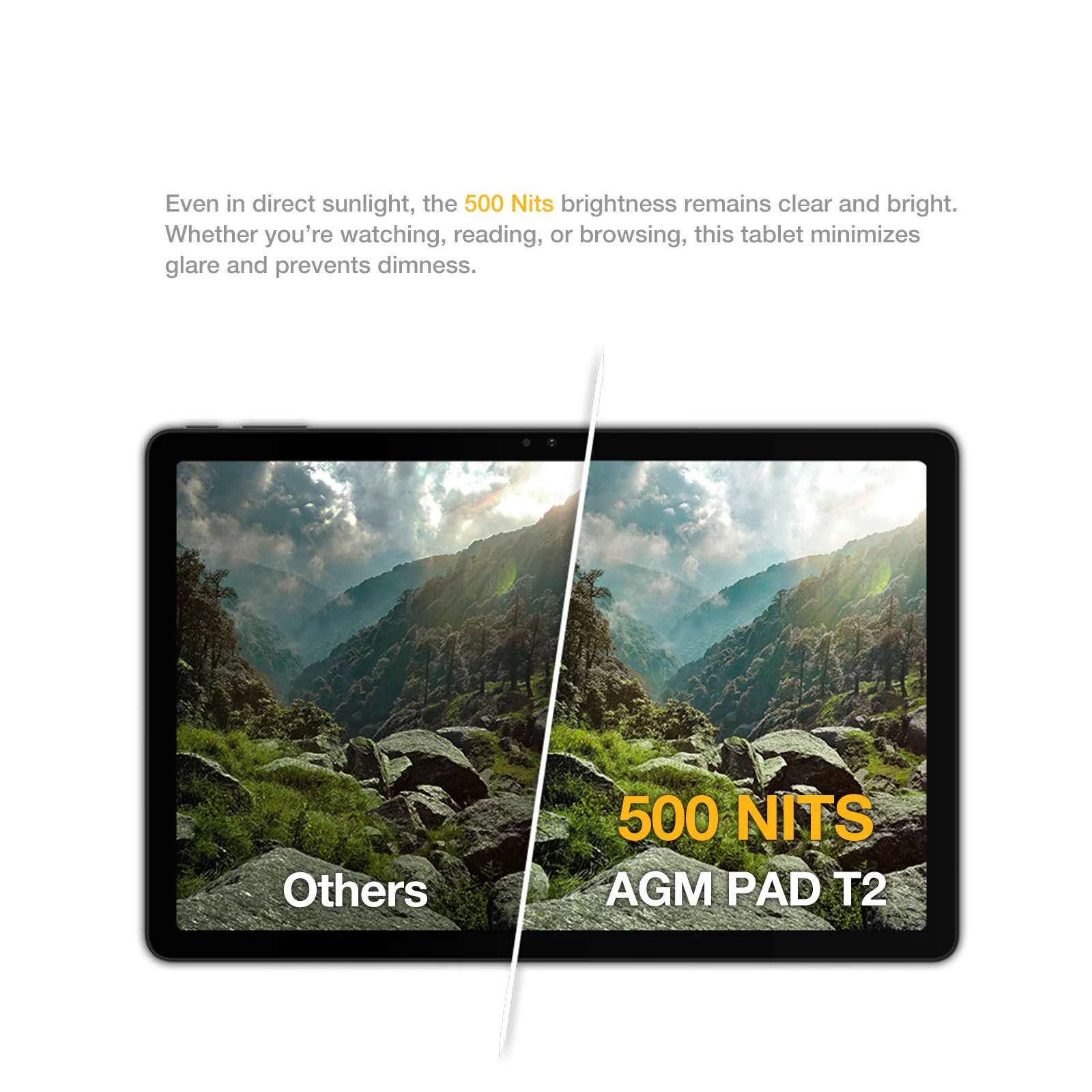 AGM PAD T2 | 500 Nits Brightness|11"FHD+|256GB|MTK G91 Processor|Android 14|8000mAh Battery - Image 3