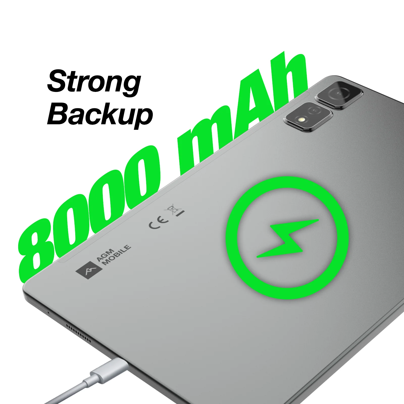 AGM PAD T2 | 500 Nits Brightness|11"FHD+|256GB|MTK G91 Processor|Android 14|8000mAh Battery - Image 5
